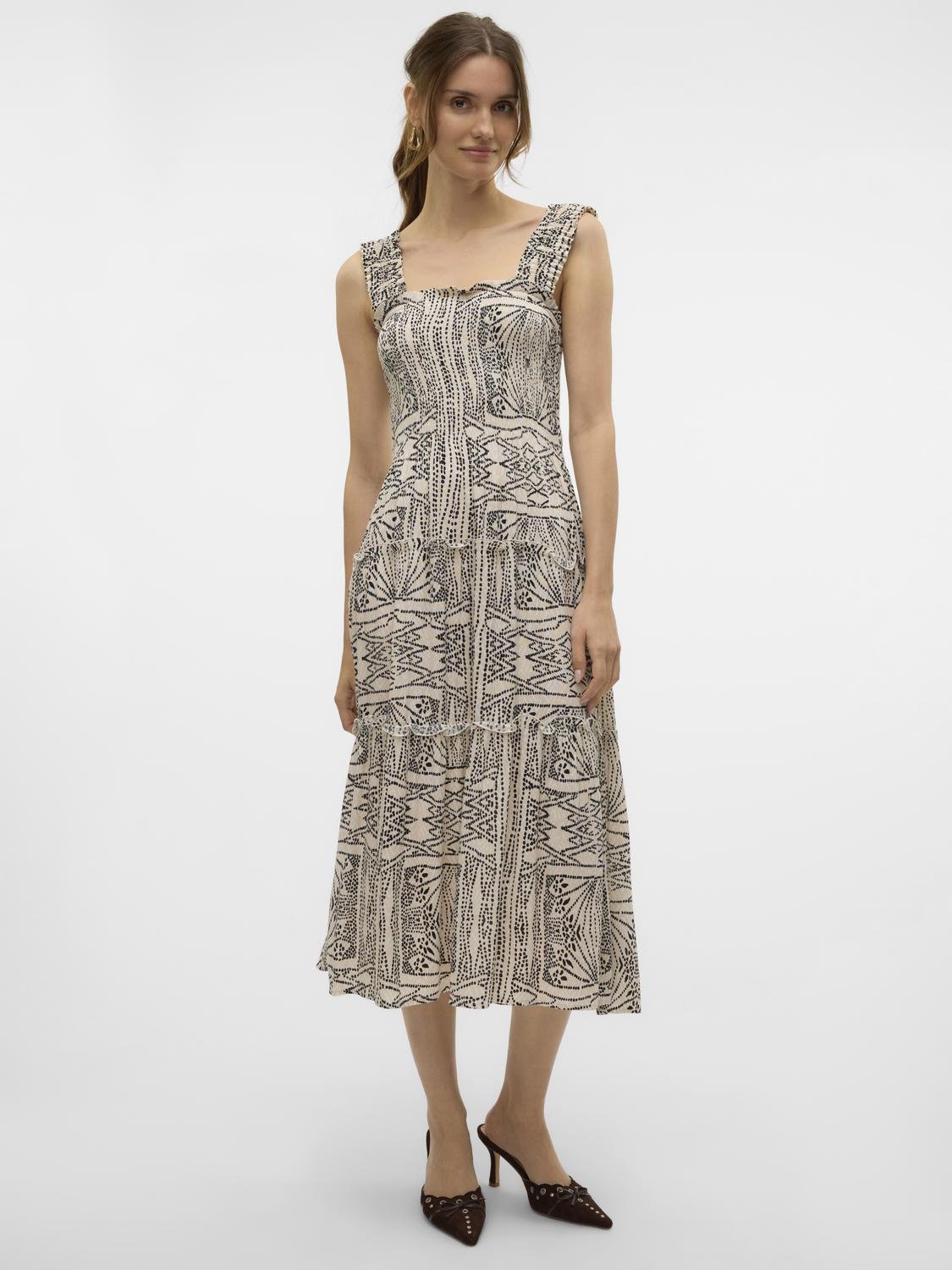 VMMENNY Long Dress - Oatmeal - VERO MODA & VILA Bergvik